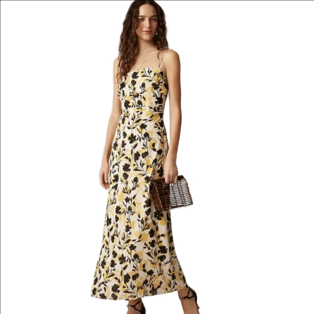 J Crew Collection ruched maxi dress in floral print CI879 NWT Size 4